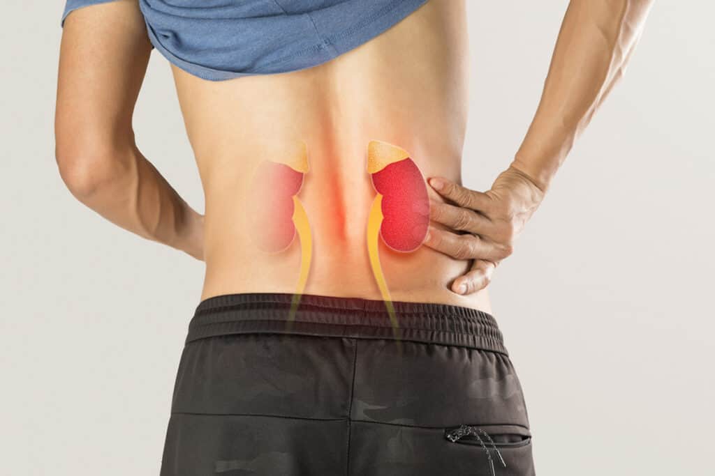 person having kidney pain