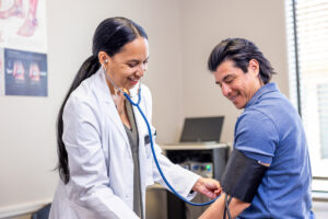 doctor doing treatment on patient in a clinic