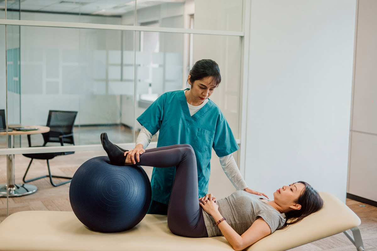 doctor giving treatment to patient. 