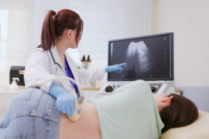 doctor checking and scanning patient's body