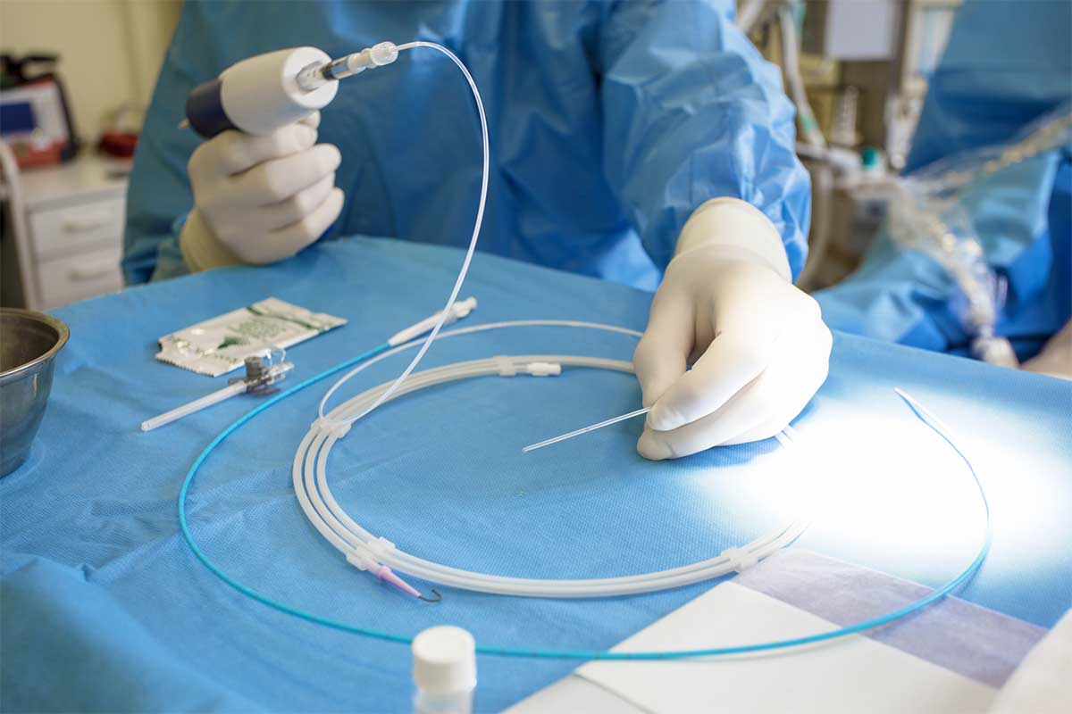 Surgeon prepping tools