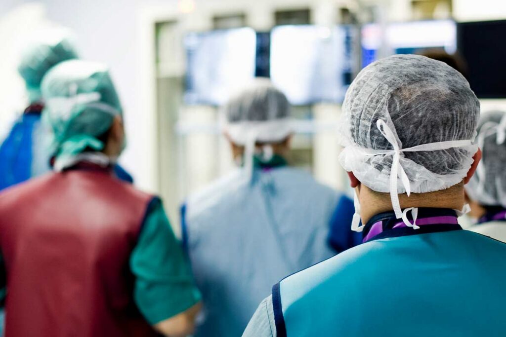 Group of surgeons